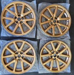 Brand New Gold Aero Wheel Covers for Tesla Model 3 (2017-2023)