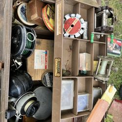 Vintage Fishing Gear & Tackle Boxes 