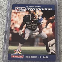 Tom Newberry 1990 Pro Set 410 Los Angeles Rams Football Card