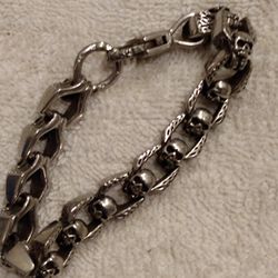 Stainless steel Skull bracelet