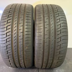 V686  275 40 22 107Y  Continental  PremiumContact 6 SSR  2 Used Tires 70% - 80% Life 
