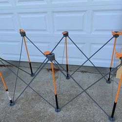 BORA 30 in. x 24 in. x 48 in. Steel Centipede Work Support Sawhorse 