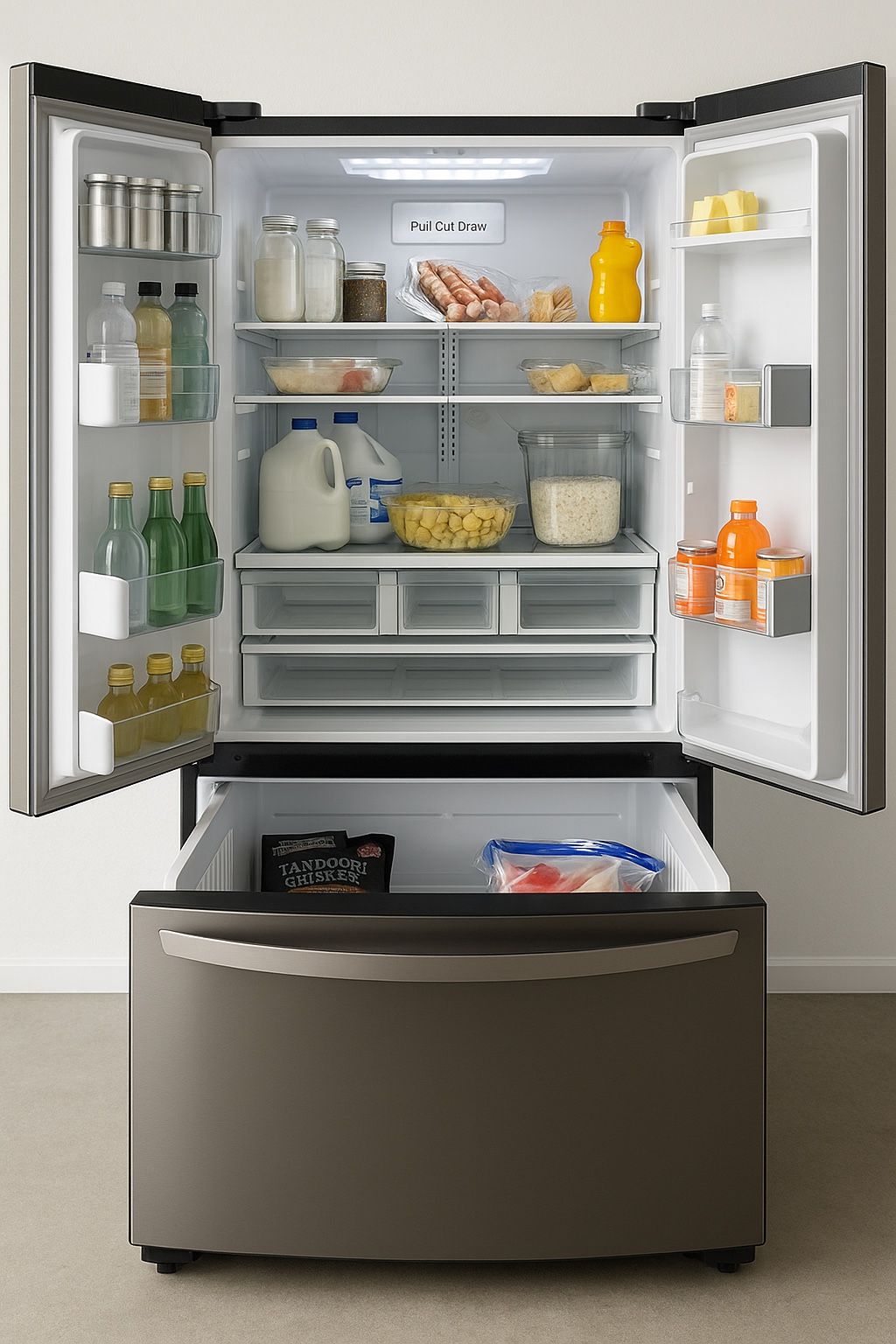 LG STAINLESS FRENCH DOOR REFRIGERATOR 35.75x70 MODERN CLEAN 