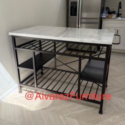 Marble Top Kitchen Island 