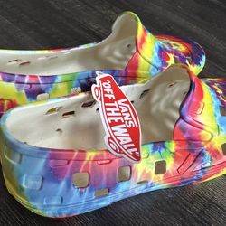 VANS Slip On Trk Tye Dye Rubber Shoes New! Men 12