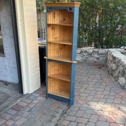 Solid Wood Wooden Blue Heart Trim Corner Angle Triangle Shelf