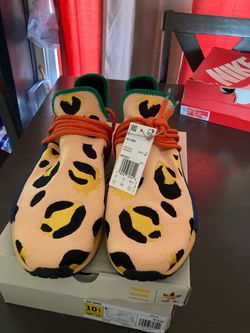 adidas NMD Hu Pharrell Animal Print Leopard Pulse Amber