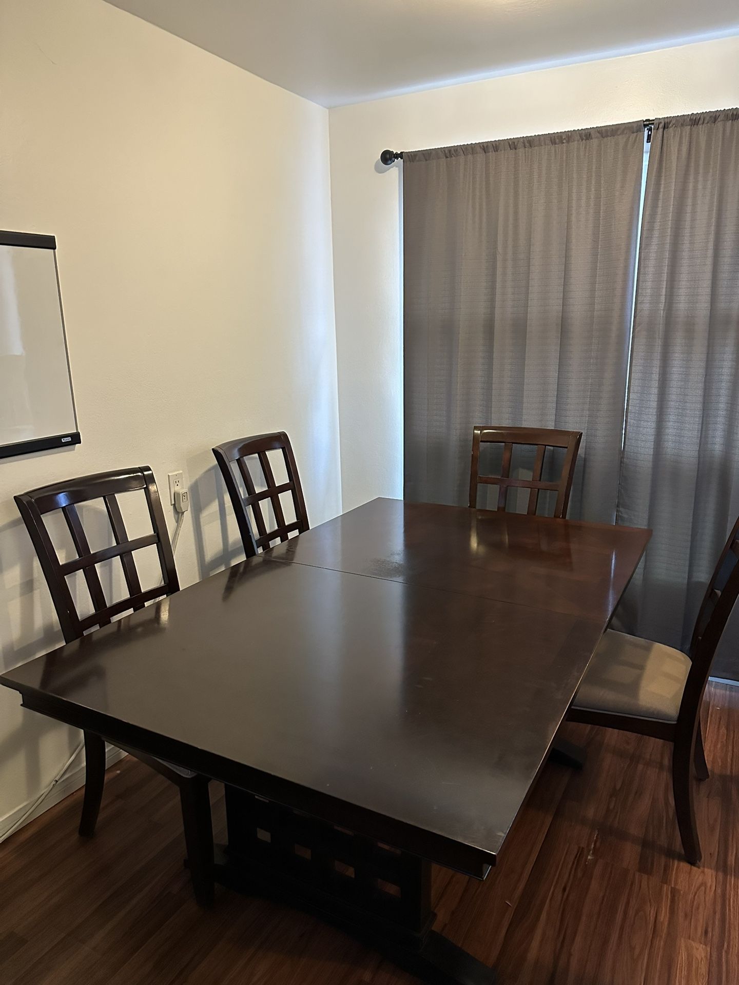 Wood dining table set