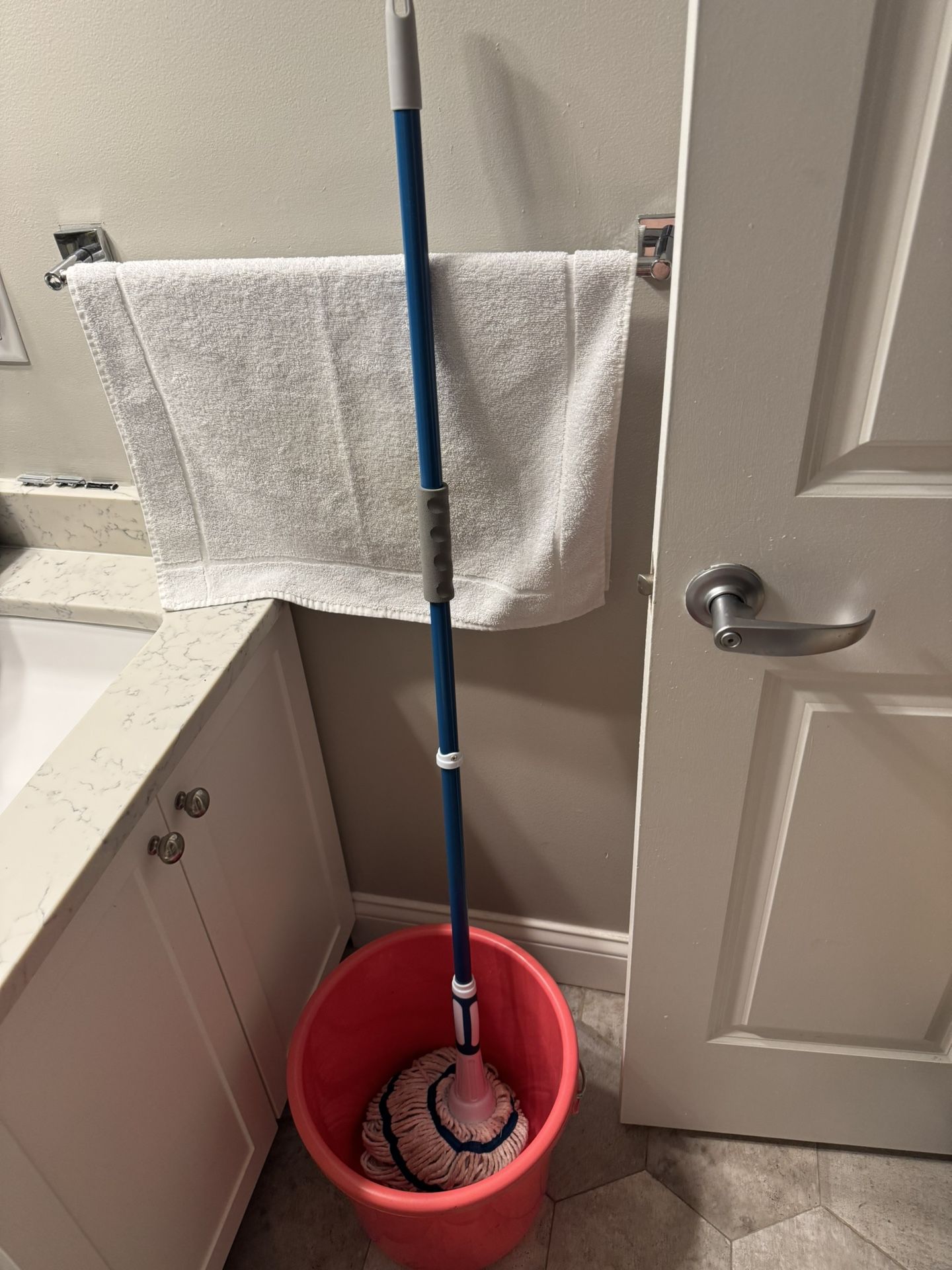 bucket and mop, all for $5