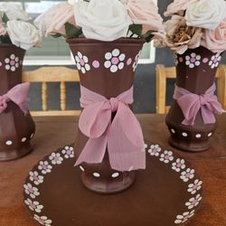 Decorated Glass Vases 