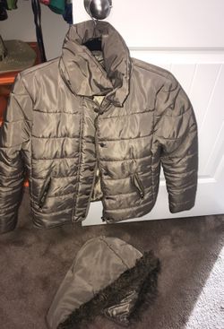 NEW coat jacket removable hoodie