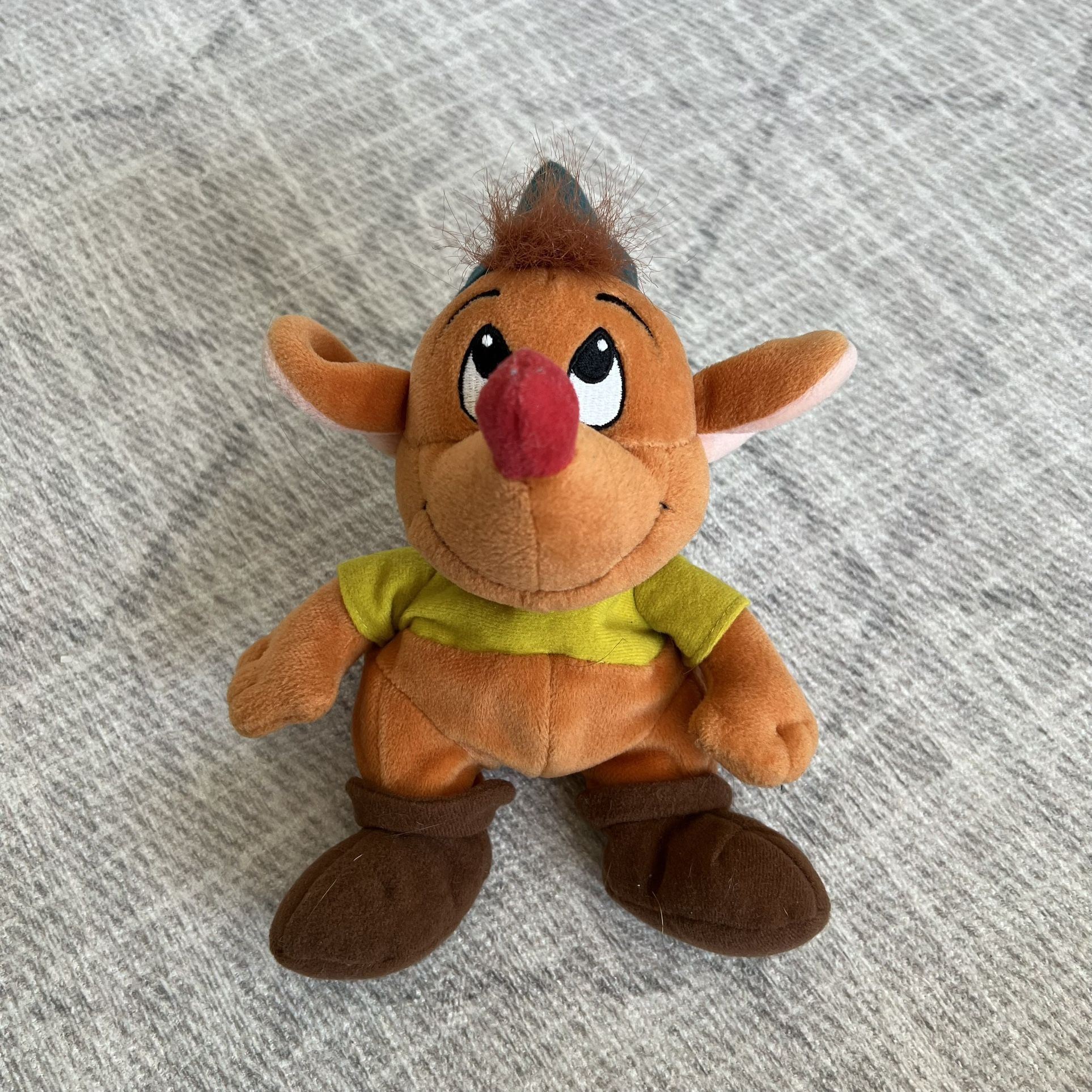 Vintage 1990s Walt Disney World Cinderella Gus Gus Mouse 9” Beanie Bag Plush