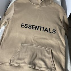 Men’s Light Brown Essentials Hoodie, Size Medium ( Don’t Think It’s An Original Brand)