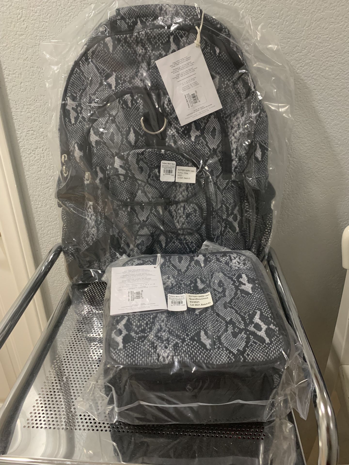 Pottery Barn Bag Pack & Lunch box