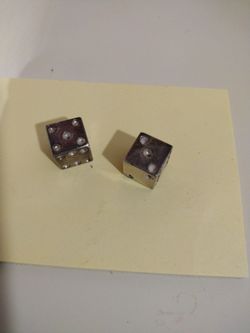 Vtg Pair of Sterling Dice