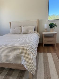 Queen Bed Frame + Nightstand Set