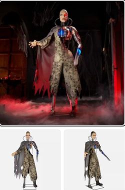 Animated Halloween Cyborg Zombie Figure