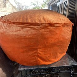 Large Orange Poof