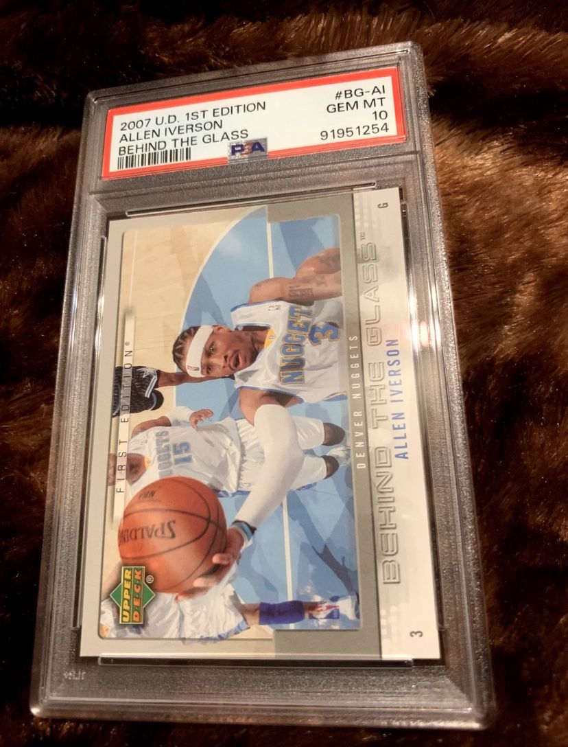 2007 Upper Deck First Edition Behind The Glass #BG-AI Iverson PSA 10 | POP 1