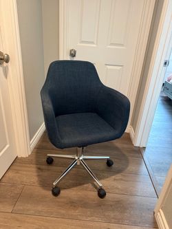 Blue Fabric Upholstered Office Chair