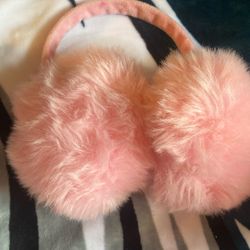Fuzzy Pink Earmuffs