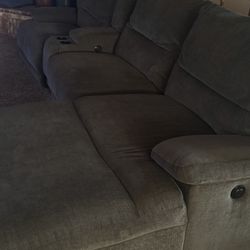 Charcoal Grey Sofa In Good Condition.