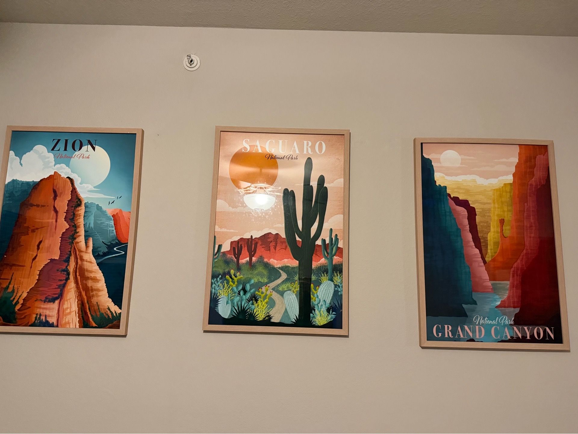 3 Framed National Park Prints