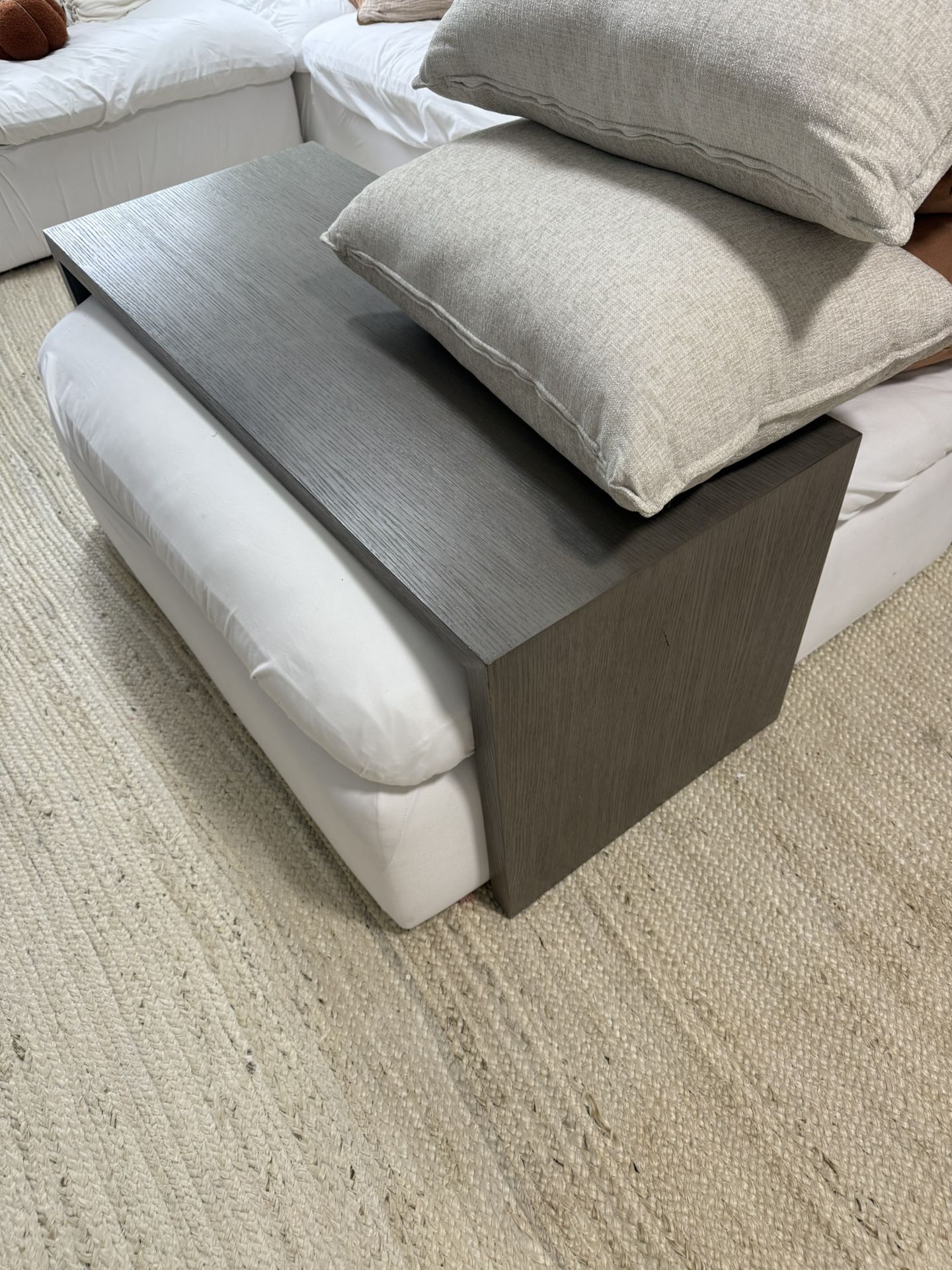 Nixon Light Tone Ottoman