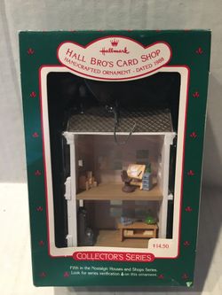 Hallmark Keepsakes Hall Bro’s Card Shop Christmas Ornament Vintage
