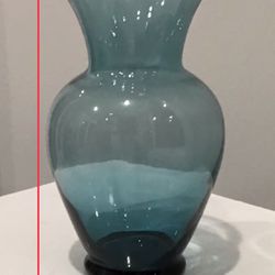 Turquoise Thick Glass Vase 