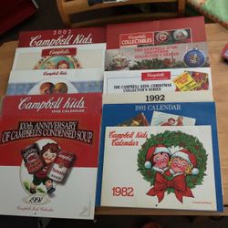 Campbell's Soup Collector's Calendars，Set of 12 Campbells Soup Kid