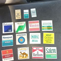 Collectible Cigarette Machine Tags 