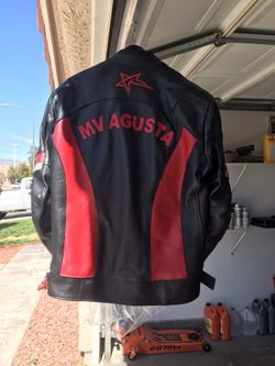 Genuine leather jacket for motorcycle mv Agusta Brutale