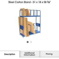 Steel Carton Stand - 51 x 18 x 58 3⁄4"