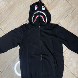 BLACK BAPE ZIP UPS