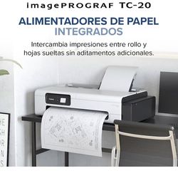 Canon imagePROGRAF TC-20 24" Large Format Poster & Plotter Printer - Automatic Roll & Cut Sheet Paper Feeder, Ships with 280ml of Ink - USB, Wi-Fi, LA