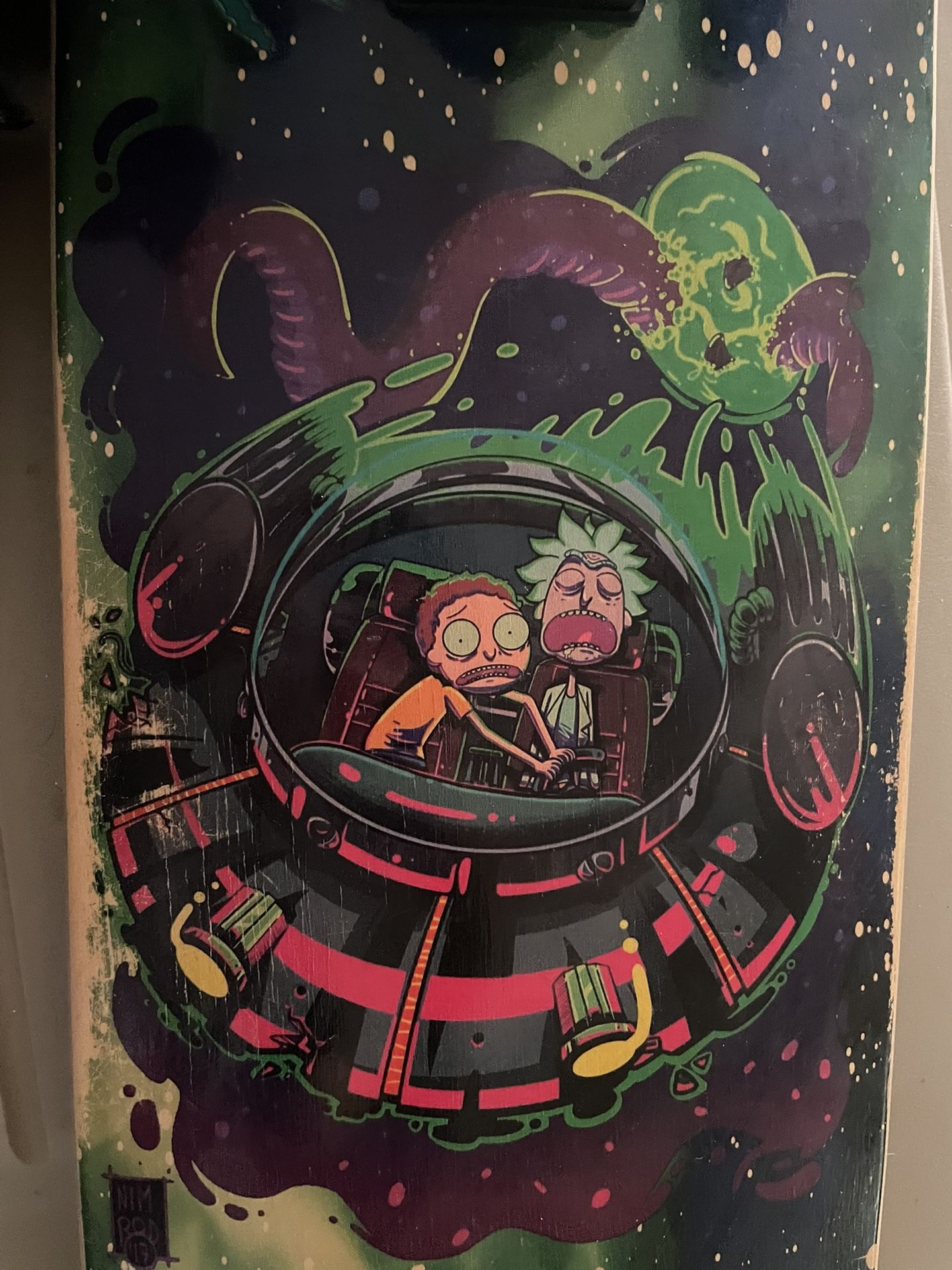Custom Rick n Morty Skate Board