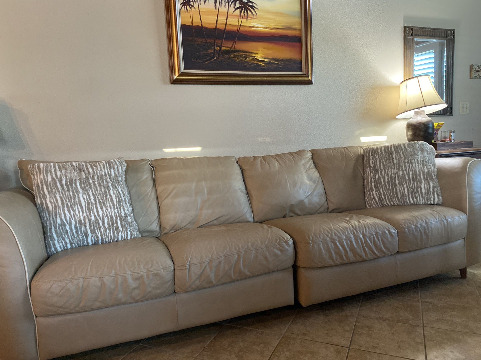 Leather Couch /easy chair $299