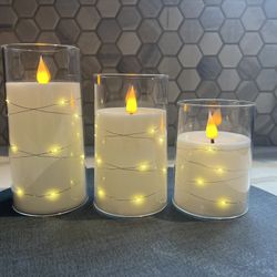 White Flameless Candles 