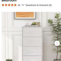 White 4 Drawer Chest / Drawers