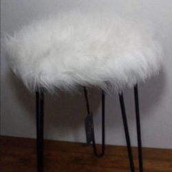 TAINOKI  COLLECTION LUXURY FURNITURE- FUR  VANITY STOOL 