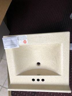 25” x 22” satin stone vanity top brand new