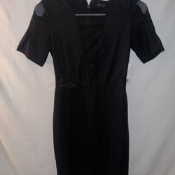 NWT Ladies Womens Small lucca cout black dressy mini dress $59 tag 