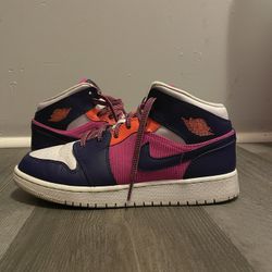 Jordan 1 mid fire pink barely grape 2025