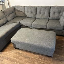 Sectional sofa lightly used pet free smoke free cash only