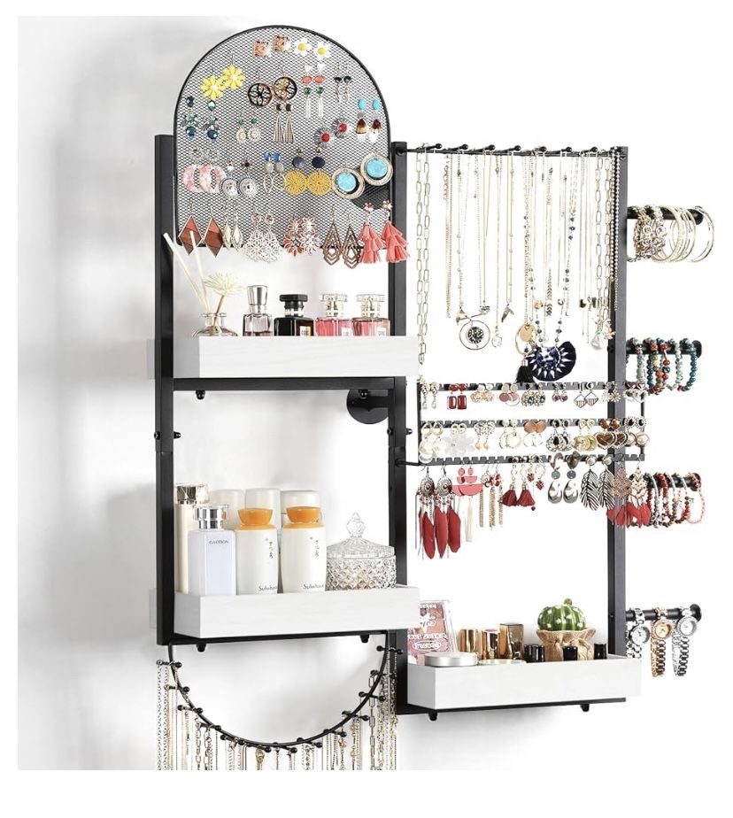 Jewelry Organizer Wall Mount Hanging Jewelry Organizer Large Jewelry Organizer 