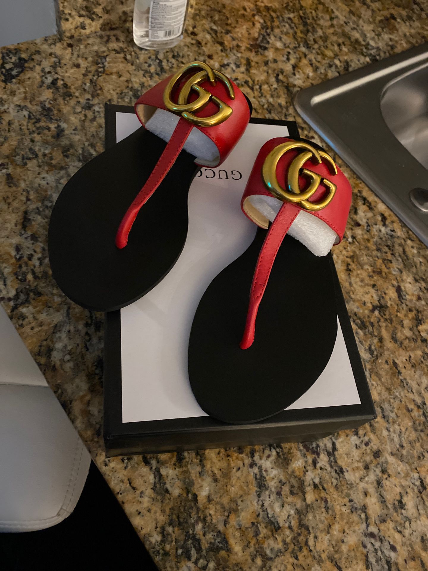 Red Gucci Sandals