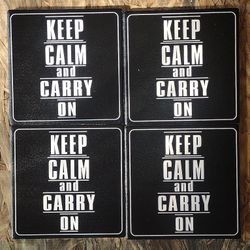 Keep Calm and Carry On Coasters