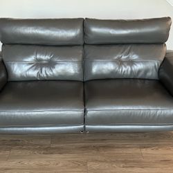 2 Leather Reclining Sofas