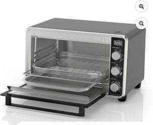 Black + Decker Crisp 'N Bake PRO 6-Slice Air Fryer Toaster Oven with Basket, Pan, Rack & Tray, Stainless Steel